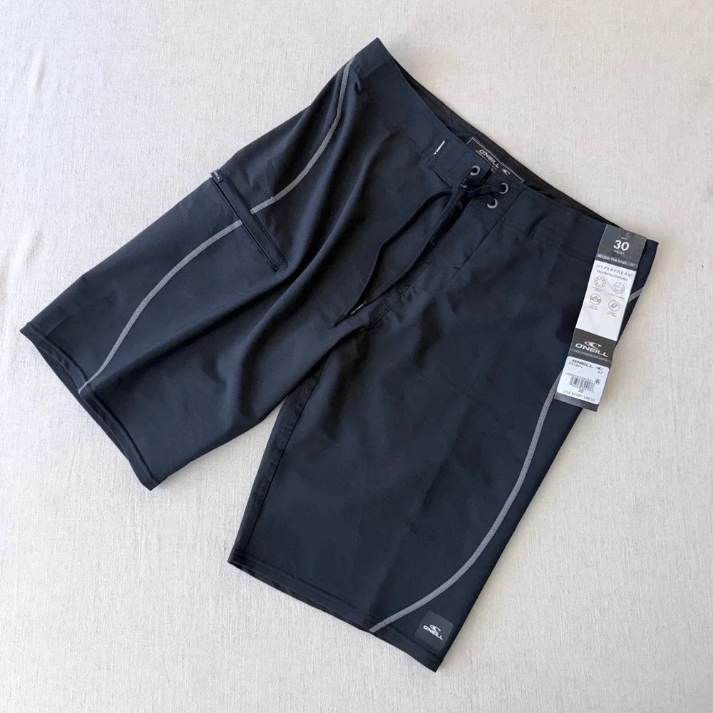 O'Neill Hyperfreak Heat‎ Seam Solid 21 Boardshorts Mens 30 Black NWT